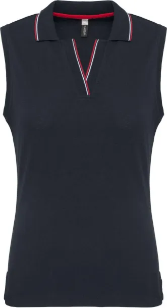  LADIES' SLEEVELESS POLO SHIRT - Kariban Navy Red