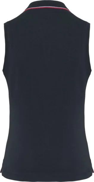  LADIES' SLEEVELESS POLO SHIRT - Kariban Navy Red