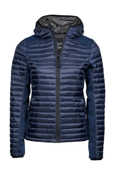  Ladies Hooded Outdoor Crossover Jacket - Tee Jays Navy Navy Melange