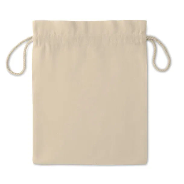 TASKE MEDIUM Medium Cotton draw cord bag Beige