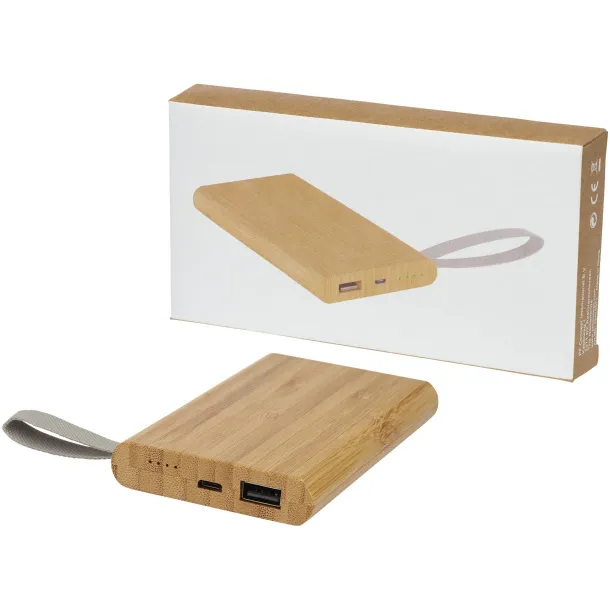 Tulda prijenosna baterija od bambusa, 5 000 mAh Prirodna