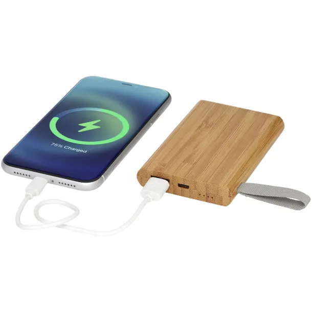 Tulda prijenosna baterija od bambusa, 5 000 mAh Prirodna