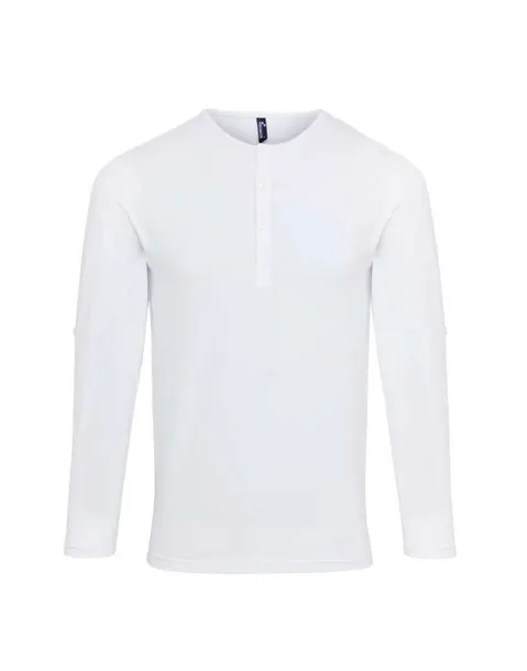  MEN'S LONG JOHN ROLL SLEEVE TEE - Premier White