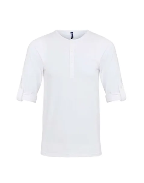  MEN'S LONG JOHN ROLL SLEEVE TEE - Premier White