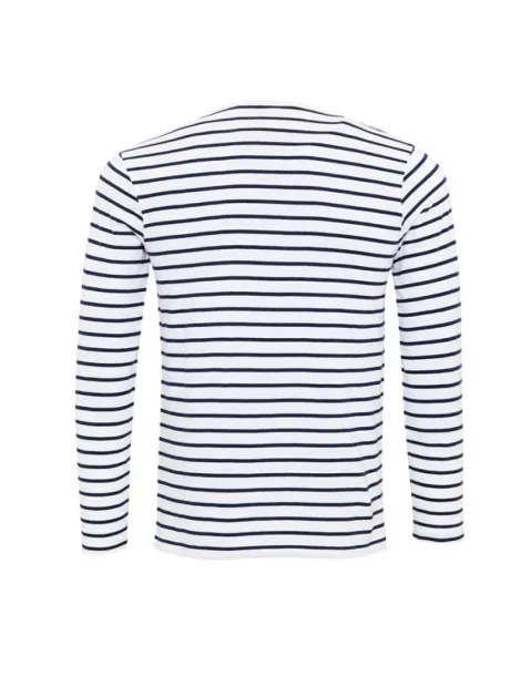  MEN'S LONG JOHN ROLL SLEEVE TEE - Premier White Navy