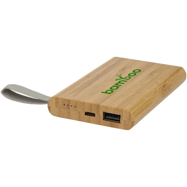 Tulda prijenosna baterija od bambusa, 5 000 mAh Prirodna