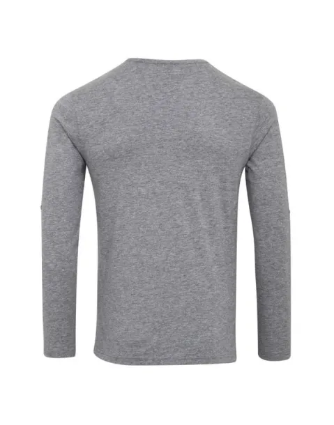  MEN'S LONG JOHN ROLL SLEEVE TEE - Premier Grey Marl