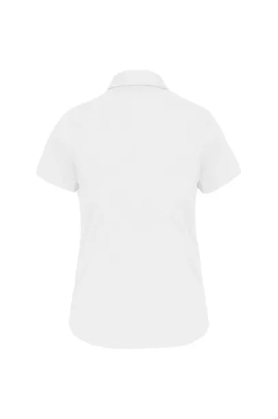  LADIES' SHORT-SLEEVED COTTON/ELASTANE SHIRT - Kariban White