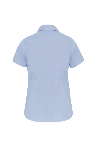  LADIES' SHORT-SLEEVED COTTON/ELASTANE SHIRT - Kariban Light Blue