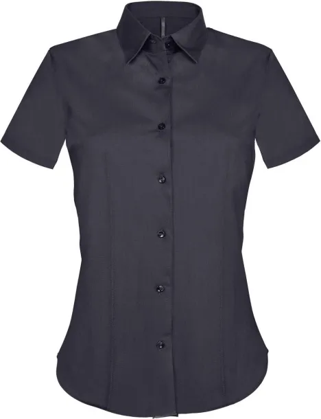  LADIES' SHORT-SLEEVED COTTON/ELASTANE SHIRT - Kariban Navy