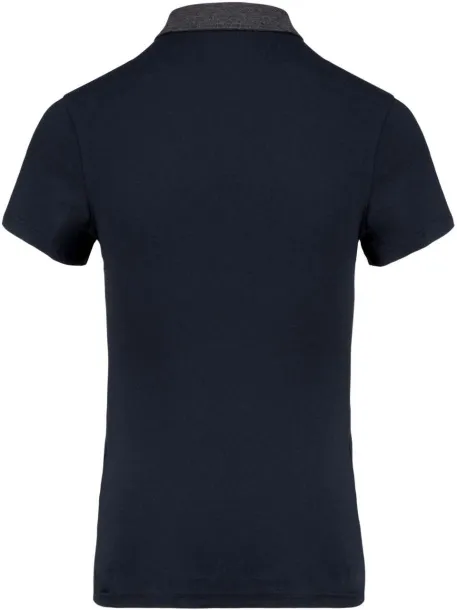  Ženska dvobojna polo majica, 180 g/m2 - Kariban Mornarsko plava Dark Grey Heather
