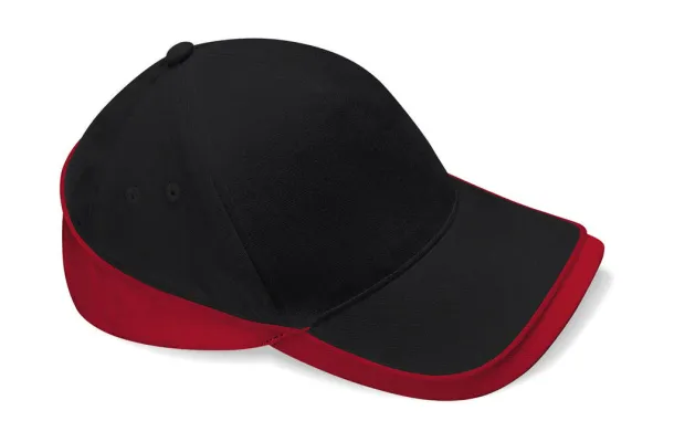  Teamwear Competition Cap - Beechfield Black Classic Red