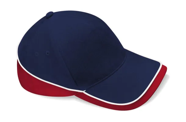  Teamwear Competition Cap - Beechfield French Navy Classic Red