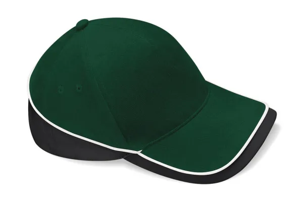  Dvobojna sportska šilterica - 5 panela - Beechfield Bottle Green Crna