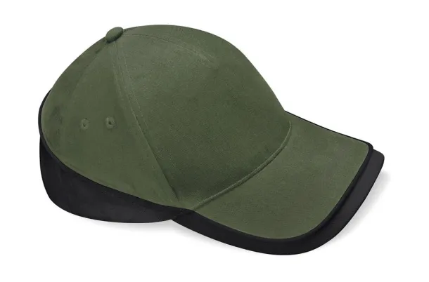  Dvobojna sportska šilterica - 5 panela - Beechfield Olive Green Crna