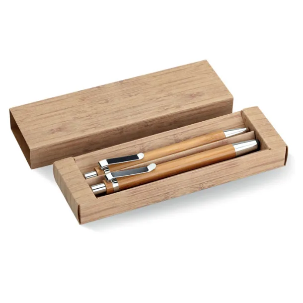 BAMBOOSET Bamboo pen and pencil set Wood