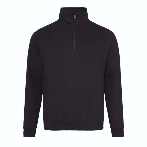  SOPHOMORE 1/4 ZIP SWEAT - Just Hoods Jet Black