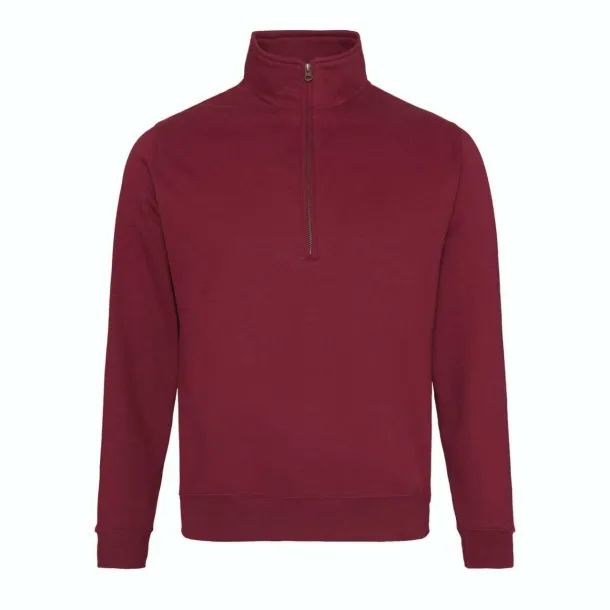  SOPHOMORE 1/4 ZIP SWEAT - Just Hoods Burgundy