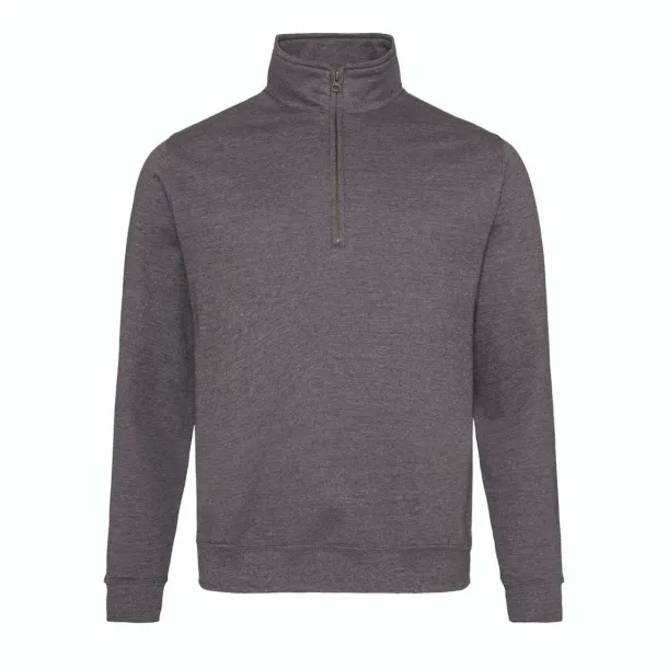  SOPHOMORE 1/4 ZIP SWEAT - Just Hoods Charcoal