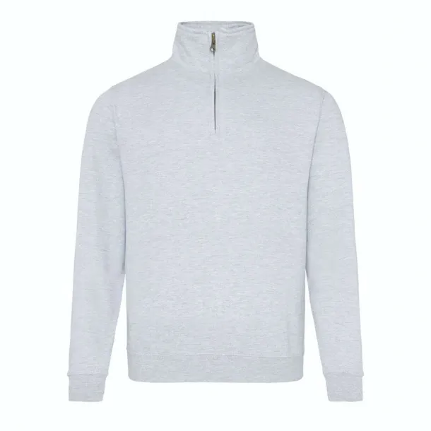  Majica s 1/4 patenta na prsima, 280 g/m2 - Just Hoods Heather Grey