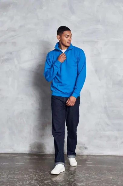  SOPHOMORE 1/4 ZIP SWEAT - Just Hoods Sapphire Blue