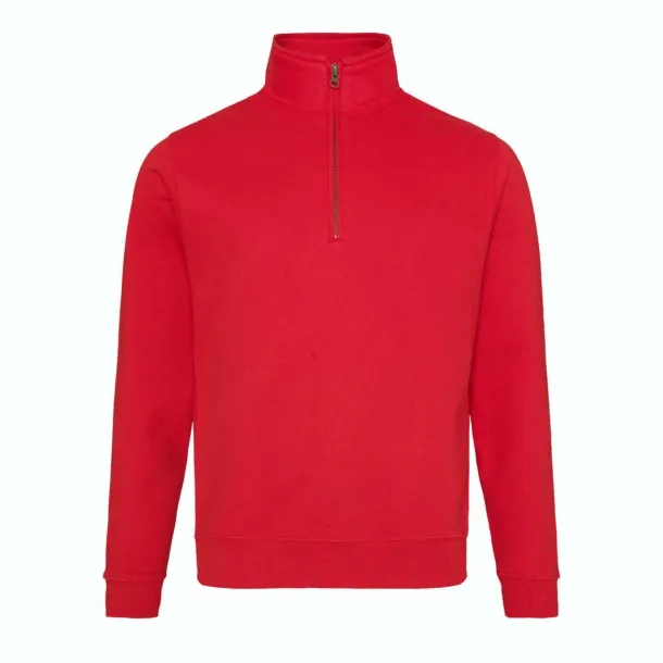  Majica s 1/4 patenta na prsima, 280 g/m2 - Just Hoods Crvena