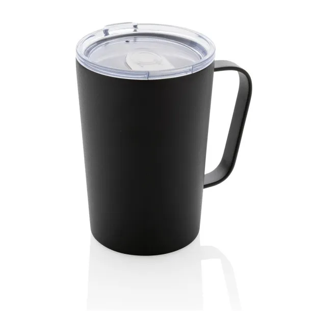  RCS Recycled stainless steel modern vacuum mug with lid - XD Collection Black 