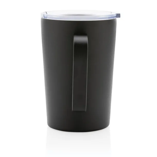  RCS Recycled stainless steel modern vacuum mug with lid, 420 ml - XD Collection Black 