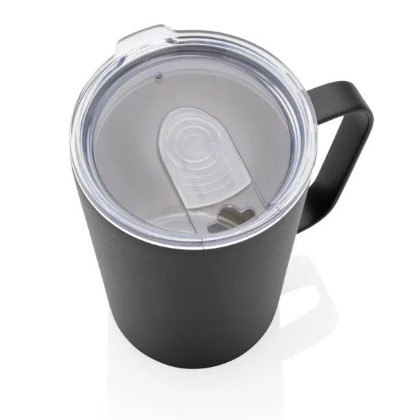  RCS Recycled stainless steel modern vacuum mug with lid - XD Collection Black 