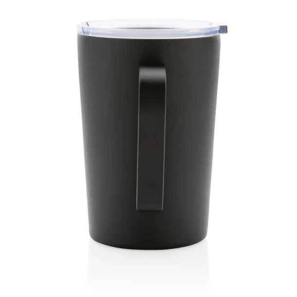  RCS Recycled stainless steel modern vacuum mug with lid, 420 ml - XD Collection Black 