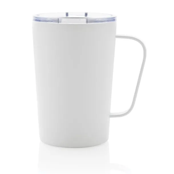  RCS Recycled stainless steel modern vacuum mug with lid - XD Collection White 