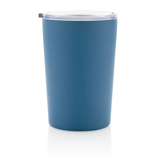  RCS Recycled stainless steel modern vacuum mug with lid, 420 ml - XD Collection blue 