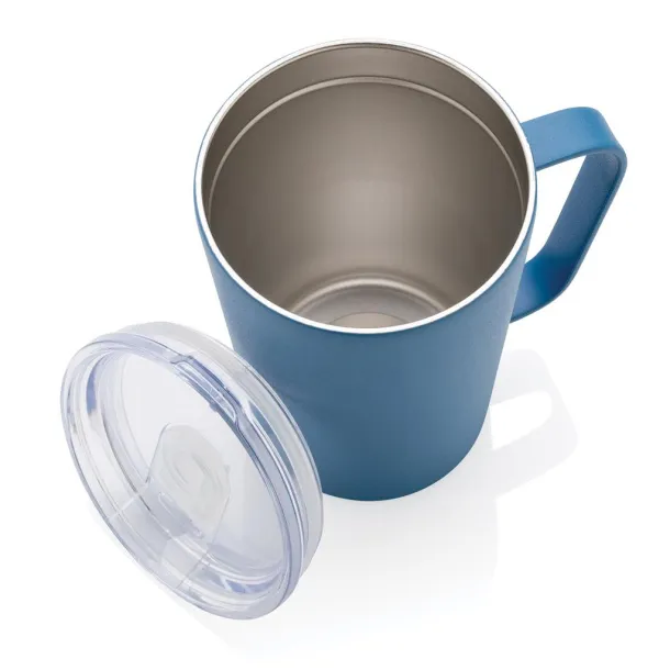  RCS Recycled stainless steel modern vacuum mug with lid - XD Collection blue 