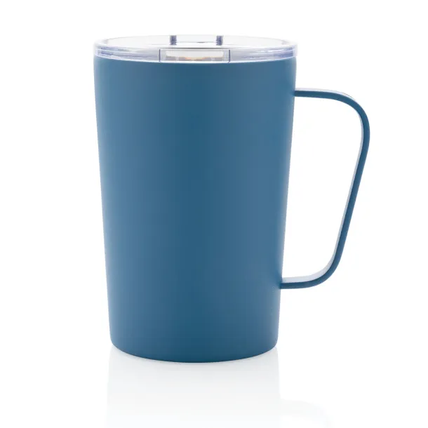  RCS Recycled stainless steel modern vacuum mug with lid - XD Collection blue 