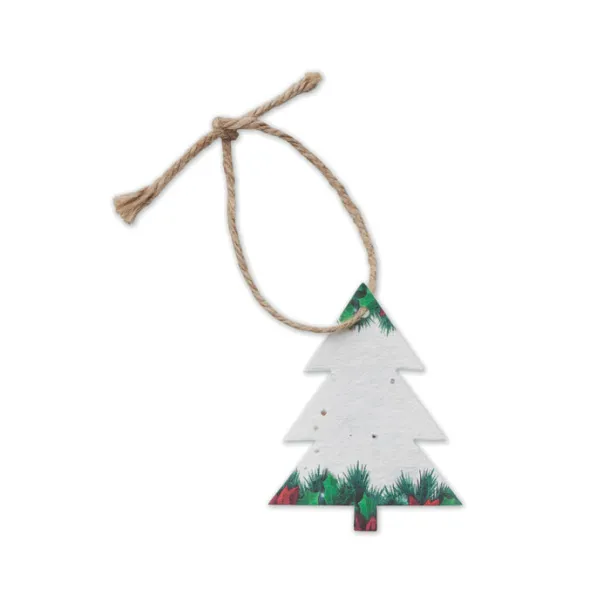 TREESEED Seed paper Xmas ornament White