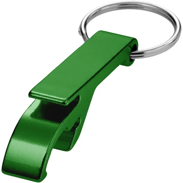 Tao RCS recycled aluminium bottle and can opener with keychain Green