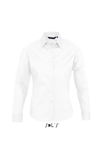 SOL'S EDEN LONG SLEEVE STRETCH WOMEN'S SHIRT - SOL'S White