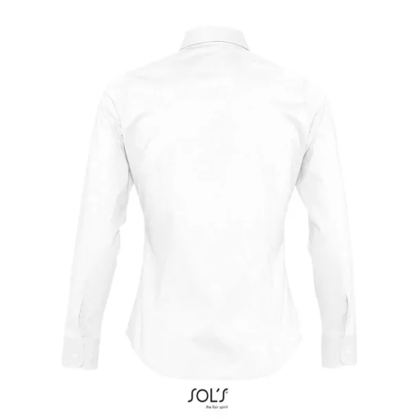 SOL'S EDEN LONG SLEEVE STRETCH WOMEN'S SHIRT - SOL'S White