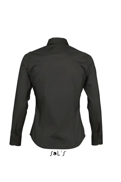 SOL'S EDEN LONG SLEEVE STRETCH WOMEN'S SHIRT - SOL'S Black