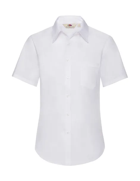  Ladies Poplin Shirt - Fruit of the Loom Bijela