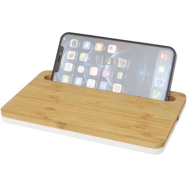 Medake 10W bamboo desktop wireless charger - Avenue Beige