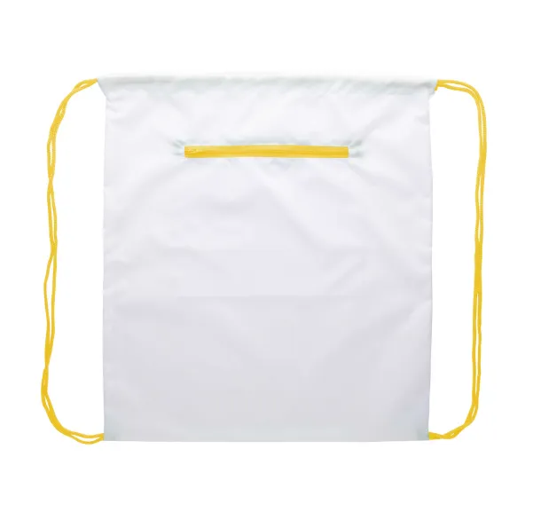 CreaDraw Zip custom drawstring bag Yellow White