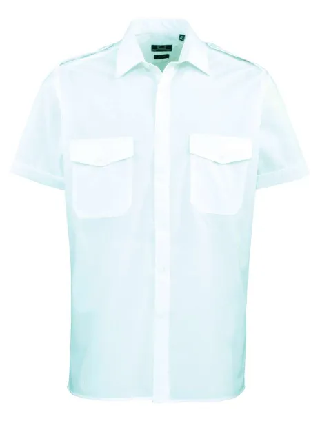  MEN’S SHORT SLEEVE PILOT SHIRT - Premier Light Blue