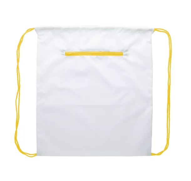 CreaDraw Zip custom drawstring bag Yellow White