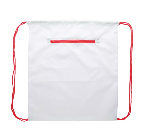 CreaDraw Zip custom drawstring bag Red White