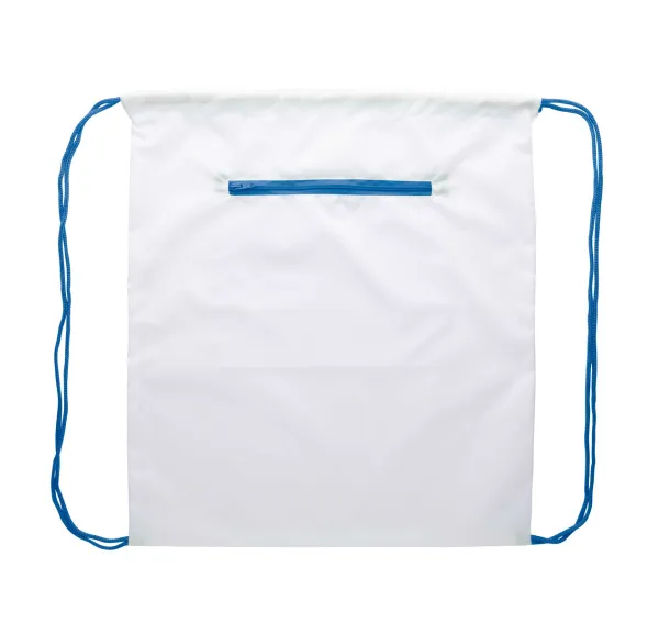 CreaDraw Zip custom drawstring bag Blue White