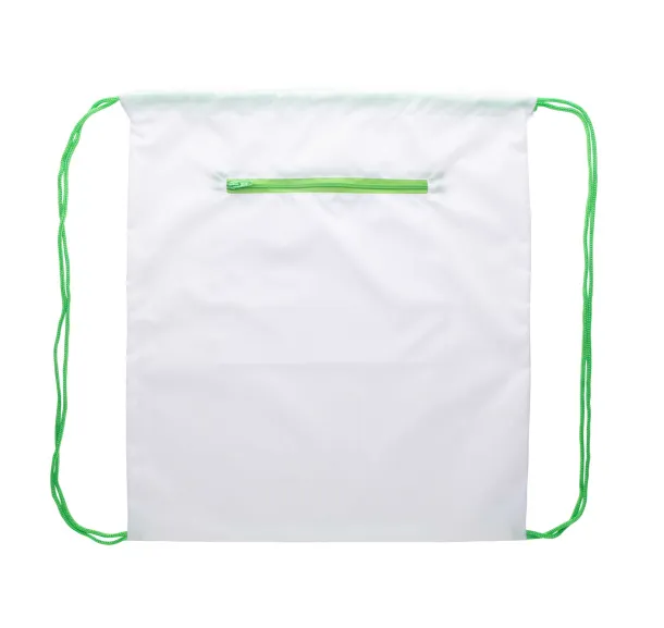 CreaDraw Zip custom drawstring bag Green White