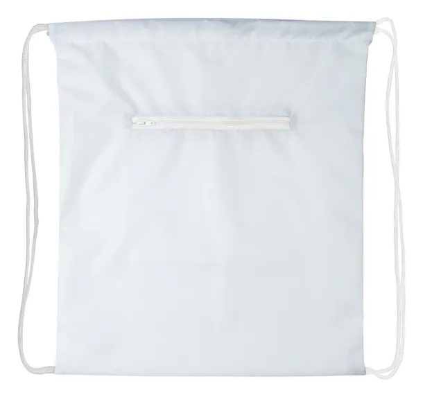 CreaDraw Zip custom drawstring bag White