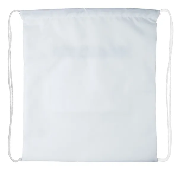 CreaDraw Zip custom drawstring bag White