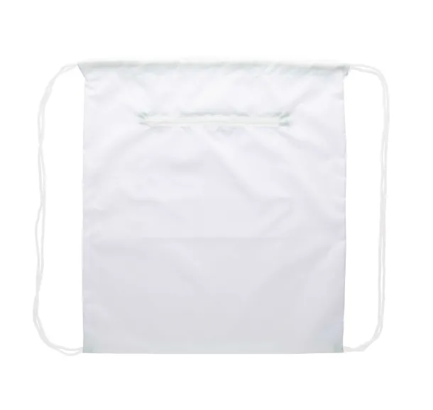 CreaDraw Zip custom drawstring bag White